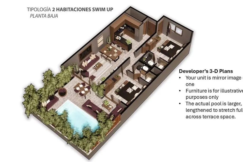 2Br Designer'S Pad Private Pool Closest To Beach Тулум 0*,
